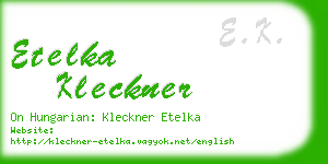 etelka kleckner business card